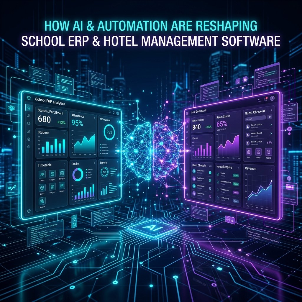 How AI & Automation Reshape School ERP & Hotel Software